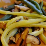 sauteed green beans and mushrooms