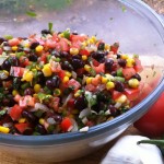 salsa with beans and corn